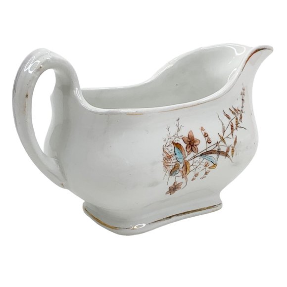 Vintage Maddock & Co Royal Stone China Gravy Boat Burslem England Pink Dianthus - Picture 6 of 11